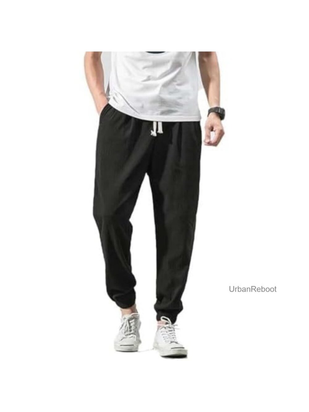 Men's Casual Pants Harem Sweatpants Drawstring Joggers Lightweight Breathable